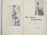 an open book with a picture of a man standing on top of a mountain
