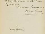 a black and white photo of a book with writing on it