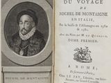 an old book with a picture of a man in a hat