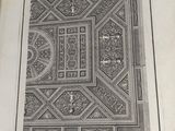 an old black and white photo of a drawing of a ceiling