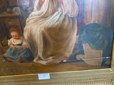a painting of a woman and a child in a room