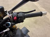 a close up of the handlebars on a motorcycle