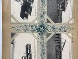four pictures of a plane that are in a picture frame