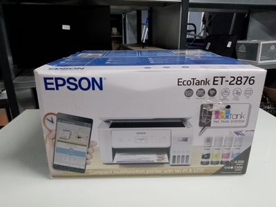 boxed epson ecotank e - t - 28 / 70 printer and mobile phone