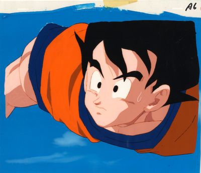 une image représentant le jeune Gohan en plein vol
