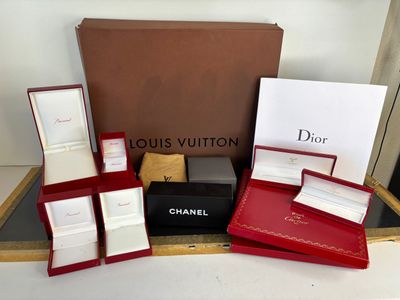louis vuitton red leather case with matching watch and watch box