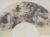 une photo d'un tableau représentant une femme et un homme