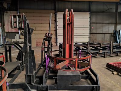 a picture of a fork lift in a warehouse