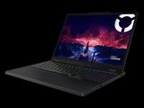 the laptop is open on a black background with a dark background