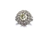 a diamond and white gold ring