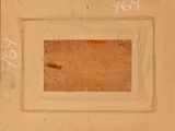 an old picture of a picture of a wooden frame with writing on it