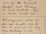 une vieille lettre manuscrite d'un homme qui écrit sur un morceau de papier