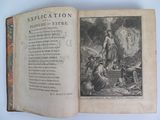 an old book with a picture of a woman and a man on it
