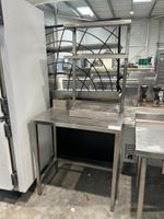 Table inox avec étagère intégré, dimensions : 90x60x187 cm, …