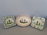 trois assiettes sur lesquelles figure la photo d'un couple