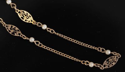 Sautoir en or jaune 18 carats (soit 750/1000e) à mailles fil…