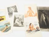 many different pictures of nudes on a white surface