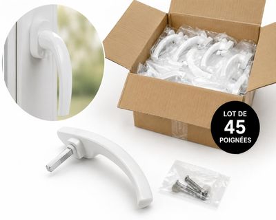 Lot de 45 poignées portes fenêtre neuve