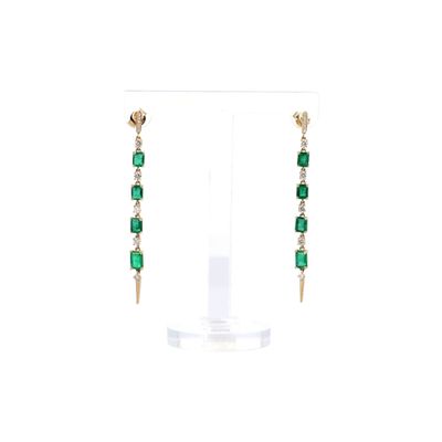 Travail contemporain Paire de pendants d'oreilles en or jaun…