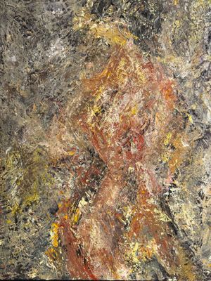 École contemporaine Composition abstraite Huile sur panneau,…