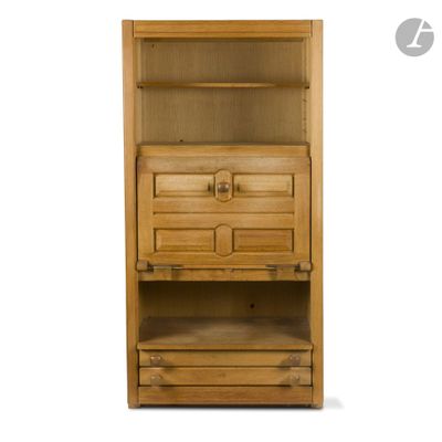 an image of a wooden cabinet with two drawers and a shelf