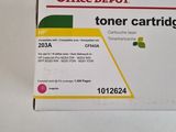a box of office depot toner cartridges on a white surface