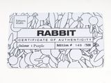 a white gift card with a black and white design on it