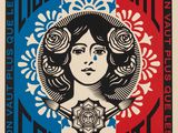 an image of a poster with a woman ' s face on it