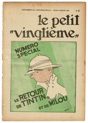 un vieux magazine français avec un dessin représentant un homme coiffé d'un chapeau