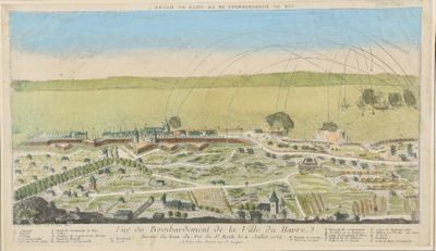 an old map of a town with a lot of buildings