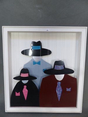 une photo d'une photo représentant un homme et une femme portant des chapeaux
