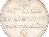 an image of a coin with the words di constiutati di bonparite written on it
