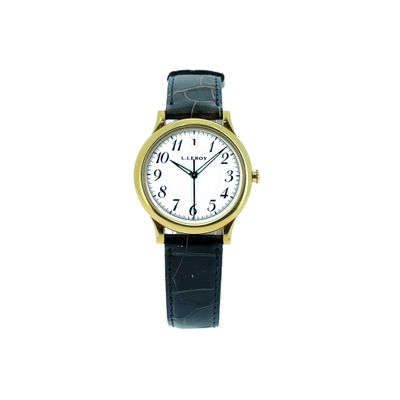 gros plan d'une montre-bracelet sur fond blanc