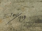 an old book with writing on it sitting on top of a table