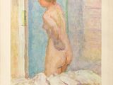 an image of a painting of a nude woman standing in front of a door