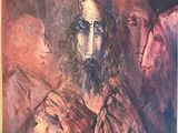an image of a painting of a man with long hair and a beard