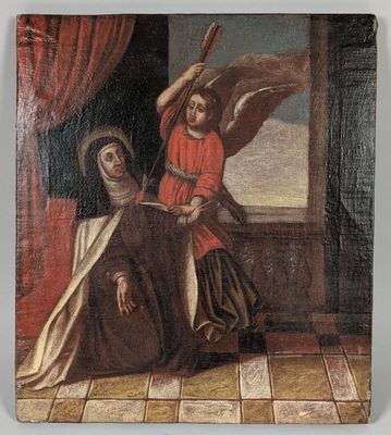 an image of a painting of a woman and a man in a room