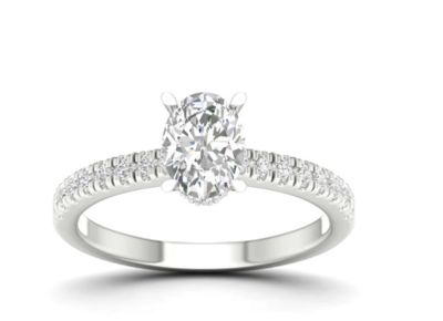 BAGUE EN OR 14K AVEC DIAMANTS DE CULTURE POUR 1. - Photo 1