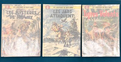 trois livres racontant les aventures des aventuriers et des aventuriers qui attaquent