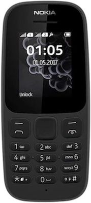 the nokia cell phone is black and has buttons on the screen