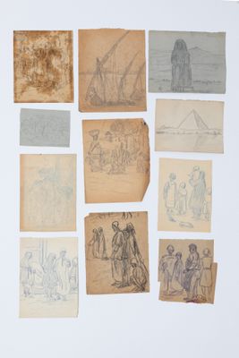 beaucoup de vieux dessins sur une feuille de papier