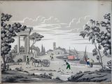 a picture of a painting on the wall of a building