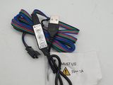 a close up of a cord with a remote control attached to it