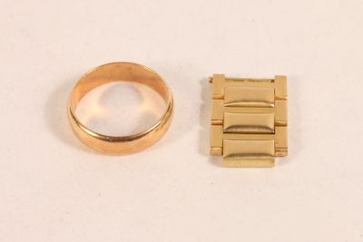 Bague alliance en or jaune 750 ‰. - Photo 1