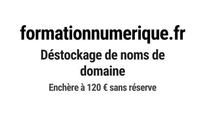 Nom de domaine formationnumerique.