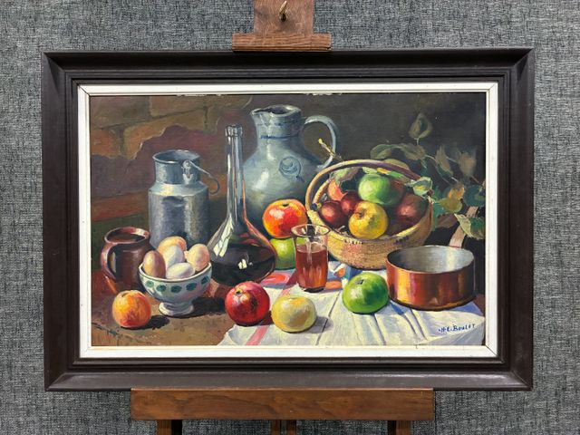 Charles BOULET PFEIFFER (1921-1970) « Nature morte ». Huile sur p...