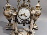 a clock that is sitting on top of a table