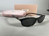 chanel black cat eye sunglasses with gold details