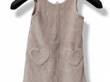 robe sans manches en velours côtelé avec des poches en forme de cœur