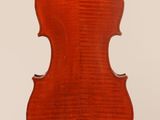 an old violin with a wooden back and a long neck